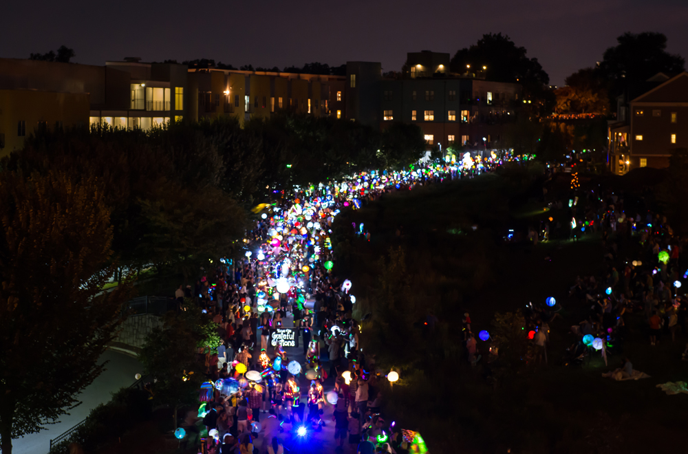 Atlanta Beltline Lantern Parade Thrill Builds